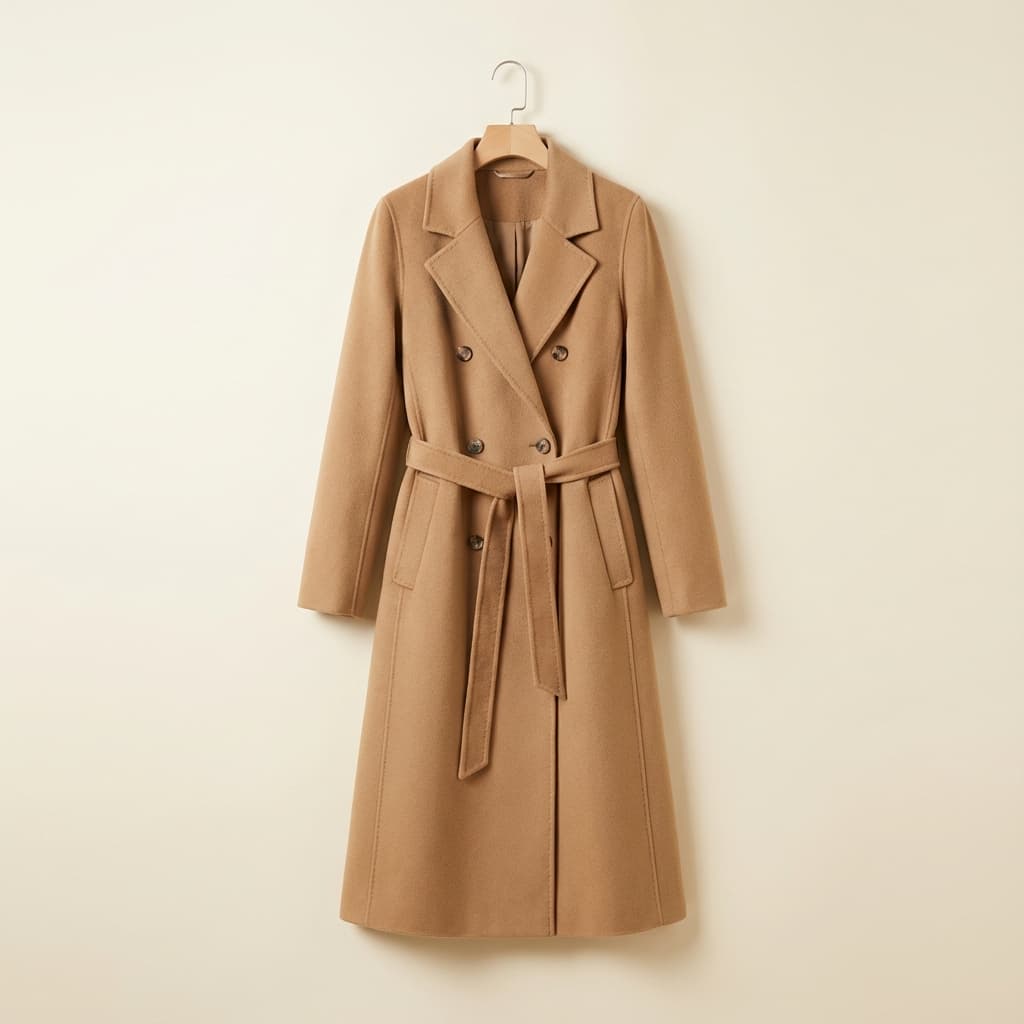 法式優雅羊毛混紡大衣