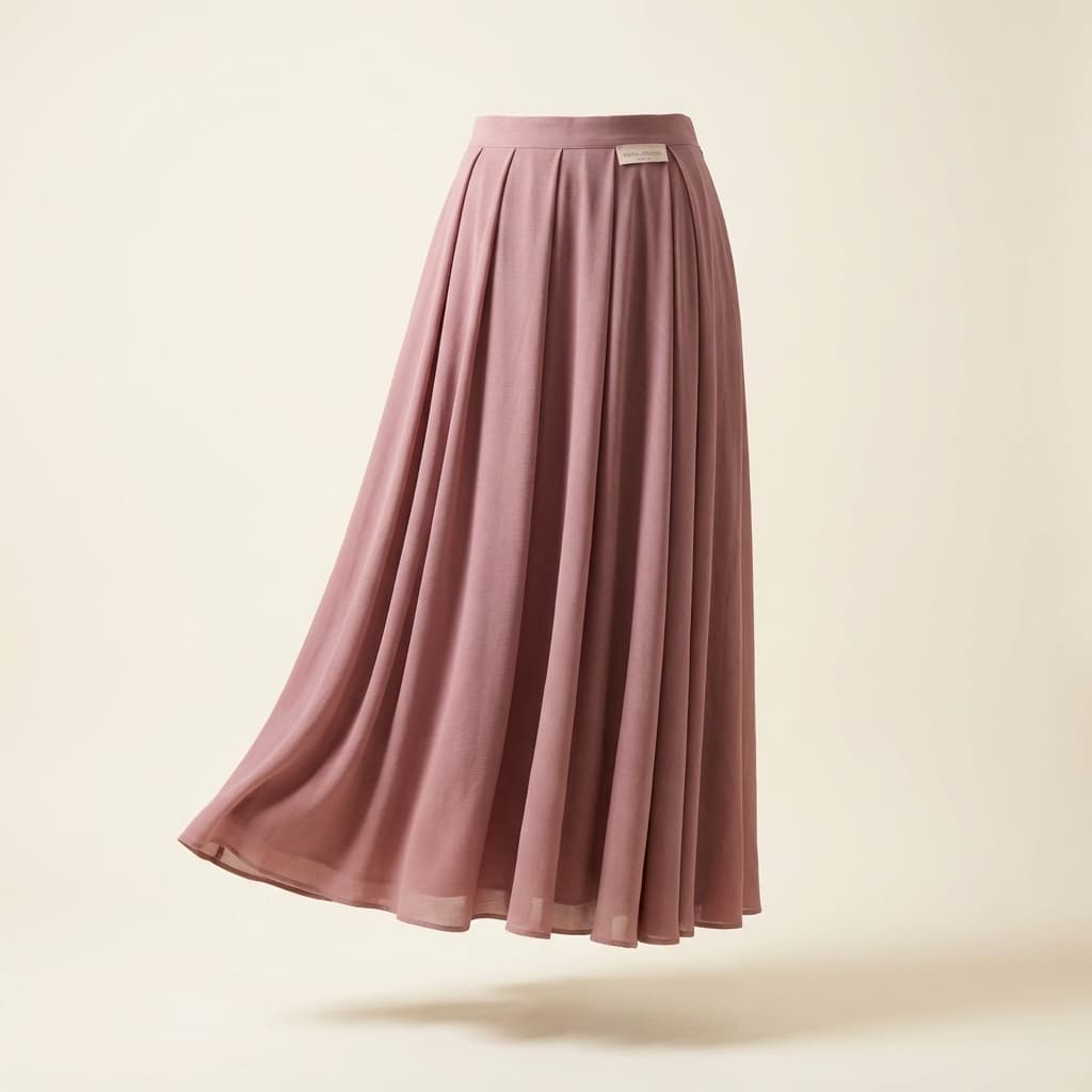 優雅垂墜感百褶長裙